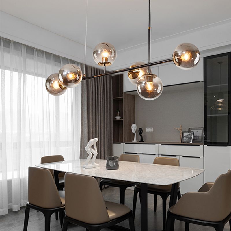 Modern Dining Pendant Lamp Dining Room Glass Shade Hanging Light Fixture