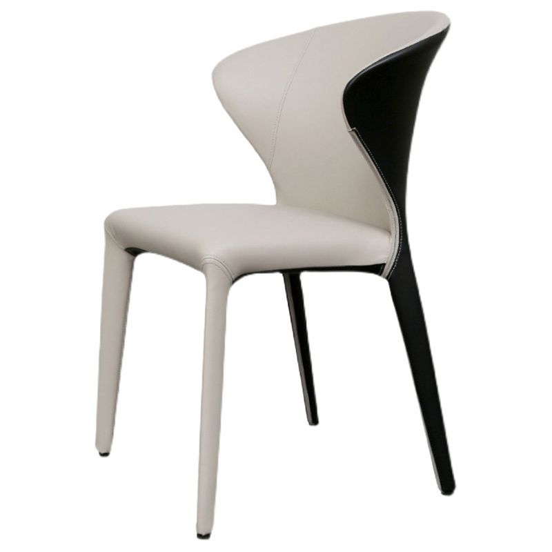 Chaise de salle à manger contemporaine, chaise d'appoint à oreilles avec 4 pieds en métal pour un usage domestique