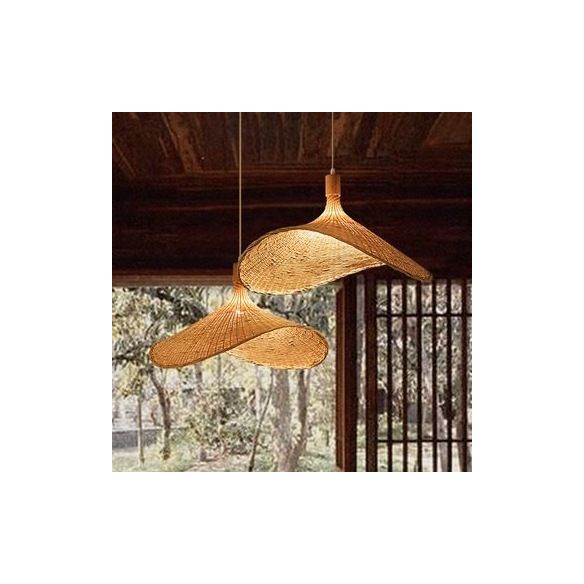 Minimalist Handmade Pendant Light, Cowboy Hat Shade 1-Light Pendant Lighting