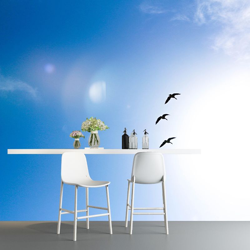 Sky View Mural Wallpaper Modern Style Mildew Resistant for Living Room