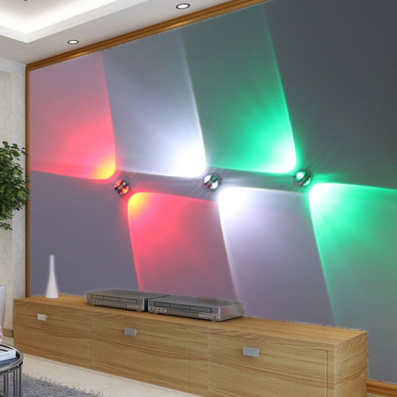 Moderner Kreis auf und ab LED Wandleuchter Kristall 2 Lichter Wandlampen