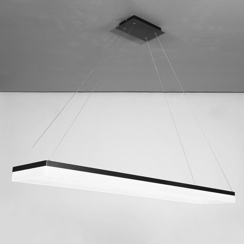 Nordic Modern Hanging Light Office LED Einfache Rechteck -Anhängerleuchte
