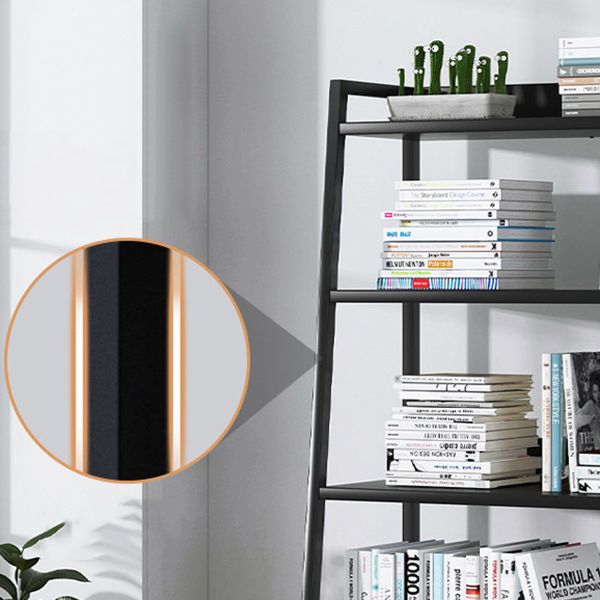 Modern Home Steel Book Shelf Ladder 12"W Matte Finish Bookcase