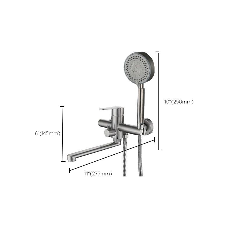 Bathroom Bathtub Faucet Rod Handle Handheld Shower Head Bathtub Faucet