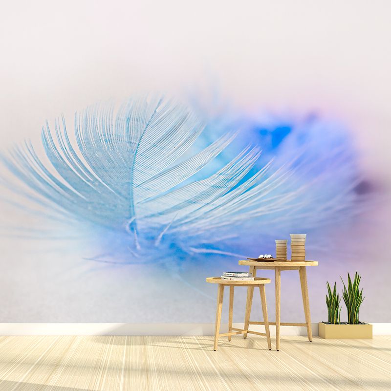 Feather Mural Wallpaper Minimalist Wall Covering for Sitting Room Decoration