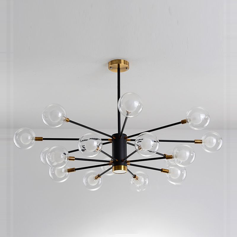 Multi Light Spherical Branch Hanging Lights Modern Style Glass Hanging Lighting for Study