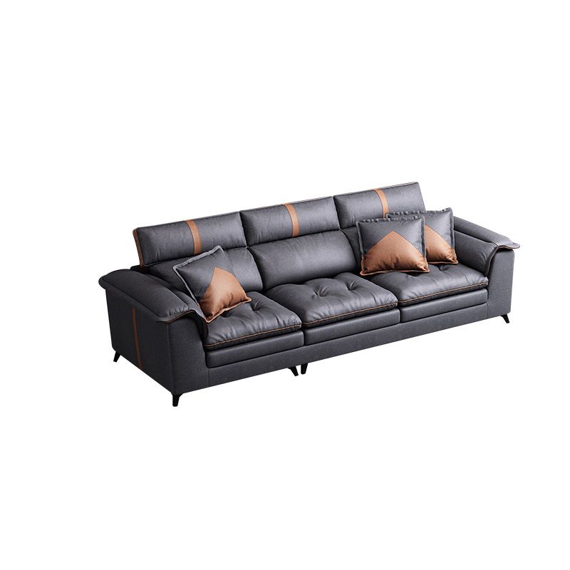 Pillow Top Arm Sectional Sofa 37.4"High Fabric Adjustable Cushion Back Sofa