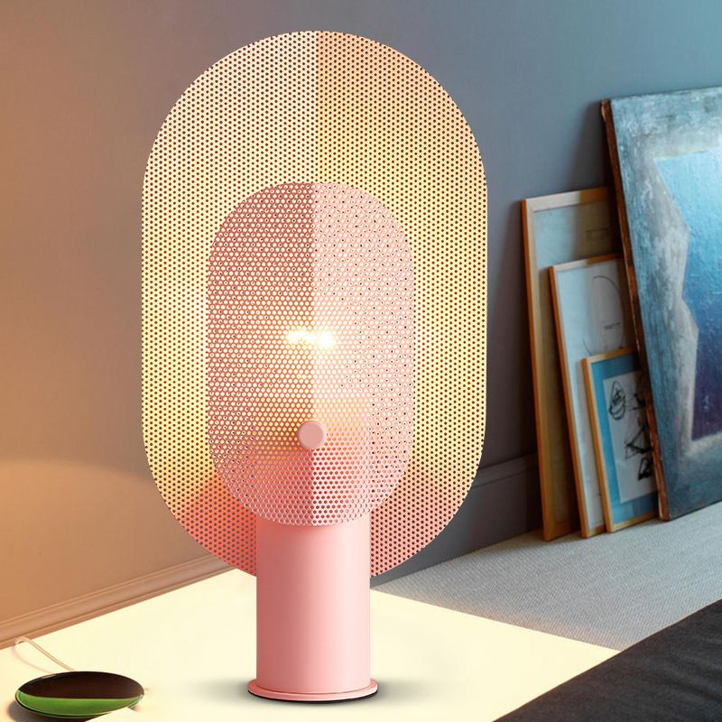 Creative Oval Table Light Postmodern Metal 1 Bulb Living Living Room Night Stand Lampe