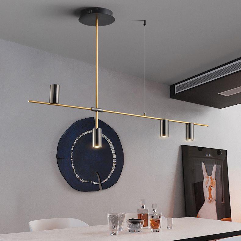 Lámpara de comedor de mesa de comedor simple nórdica lámpara colgante de comedor en oro