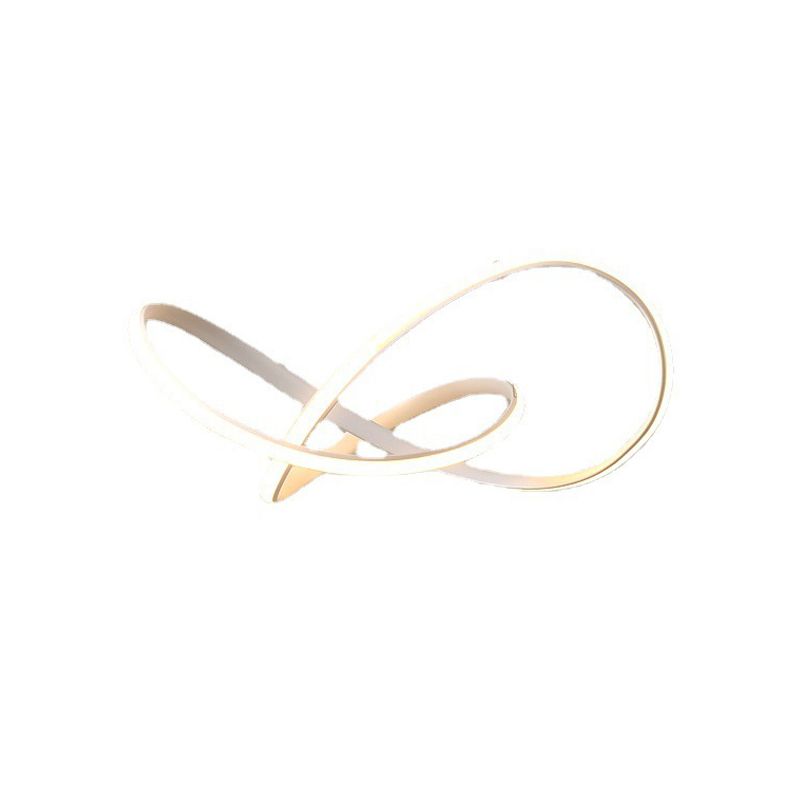 Linear Shape Chandelier Lamp Modern 1 Light LED Hanging Light for Bedroom