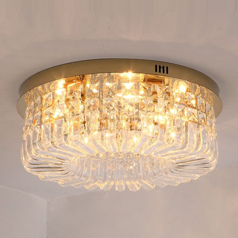 Crystal Geometric Flush Mount Lighting Contemporary Flush Mount Fixture