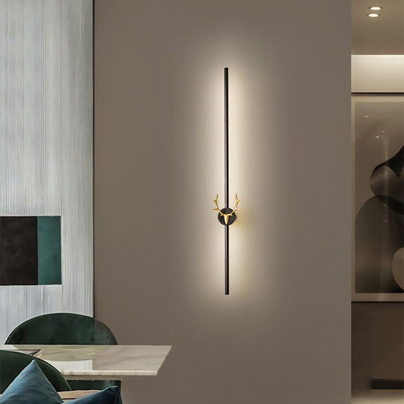 Minimalism Brass Wall Sconce Thin-Line Sconce Lighting for Living Room