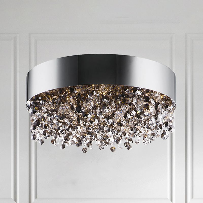 Luces montadas en el techo modernas de iluminación de techo de montaje empotrado de cristal gris