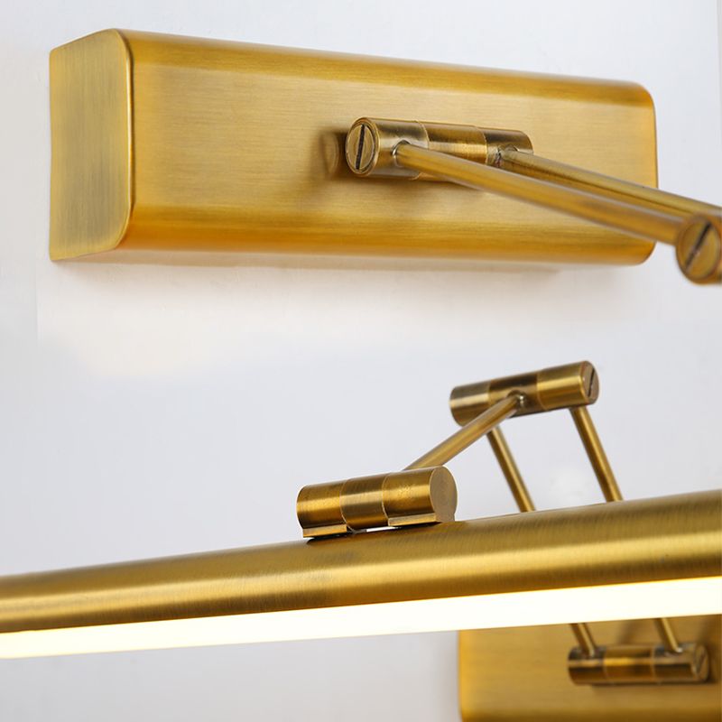 Moderne beknopte LED-lineaire wandkandelstok roestvrijstalen verstelbare wandlamp met plastic schaduw