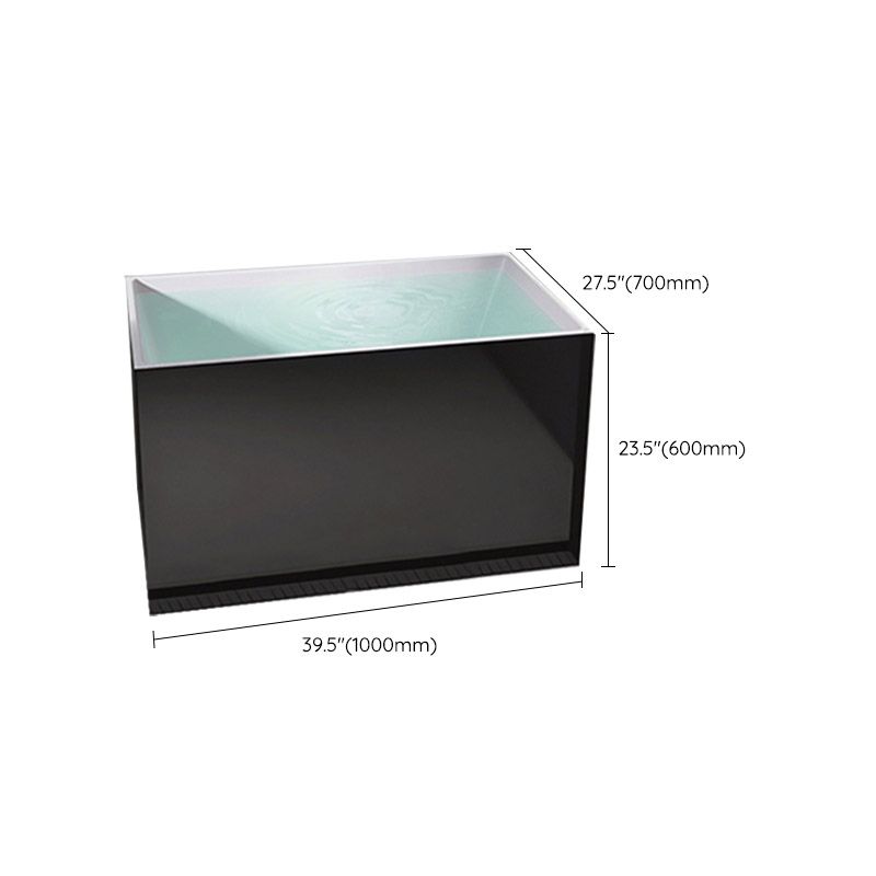 Modern Corner White Acrylic Bathtub Rectangle with Drain Bath Tub for Bathroom