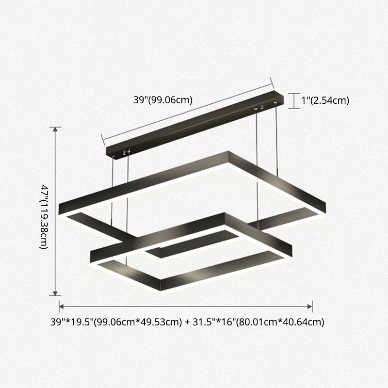 Iluminación de colgante estructurado negro mate lámpara de led metal para sala de estar para sala de estar