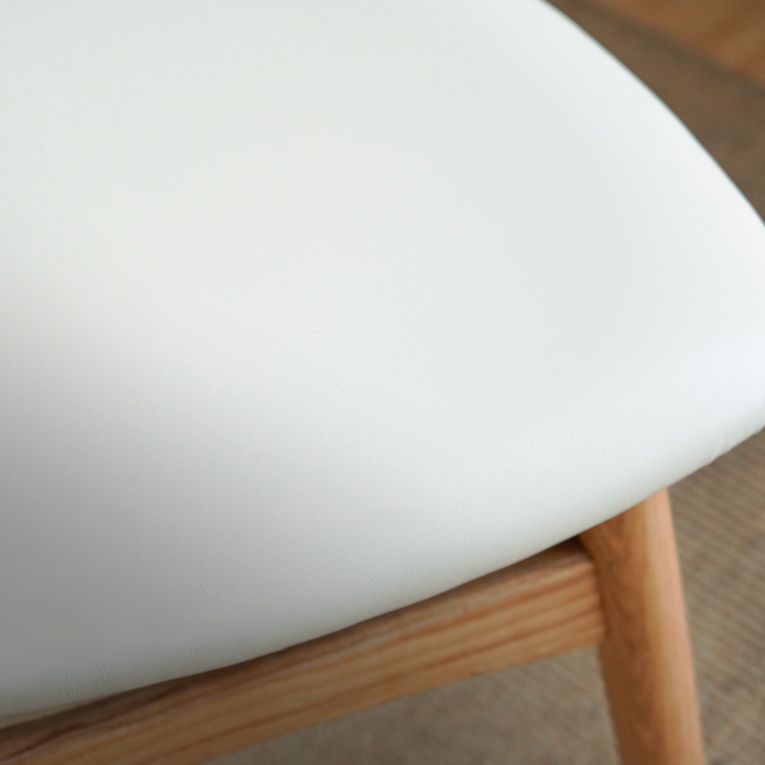 Silla de comedor de madera de estilo tradicional, silla auxiliar de comedor sin brazos con respaldo abierto (juego de 2)