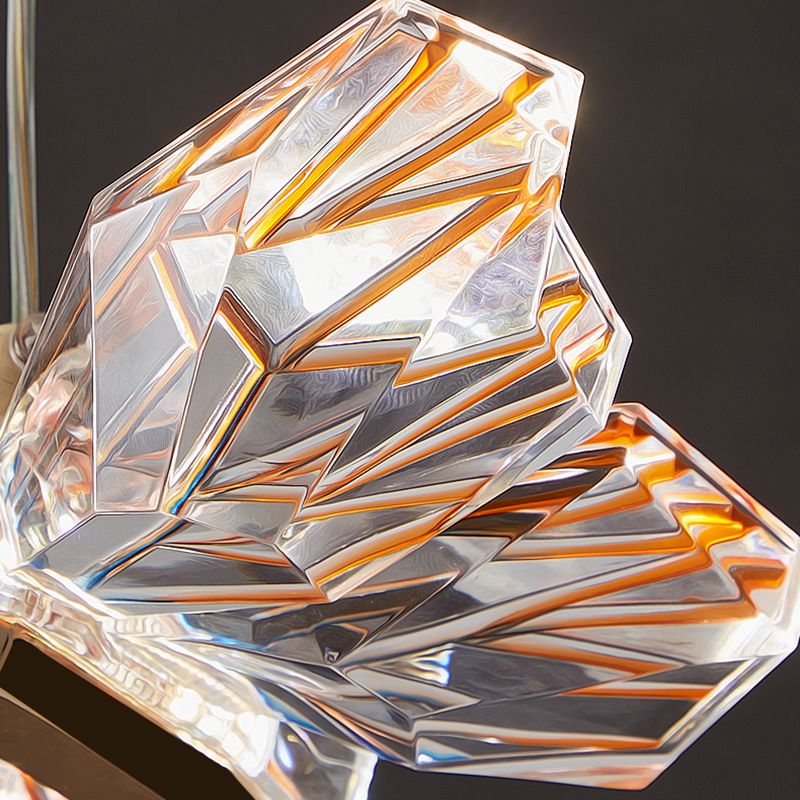 Luz de colgante de clúster de mariposa acrílica Estilo moderno Multi luces transparentes Luz de techo colgante