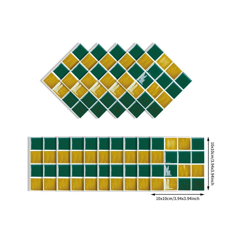 Bunte böhmische Peel-Tapetenpaneele, 3,3 m² große Mosaikfliesen, Wanddekoration für Badezimmer