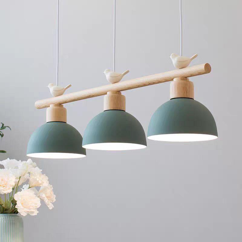 Metal 3 Lights Island Pendant Lighting Round Minimalist Island Light Fixtures for Dining Room