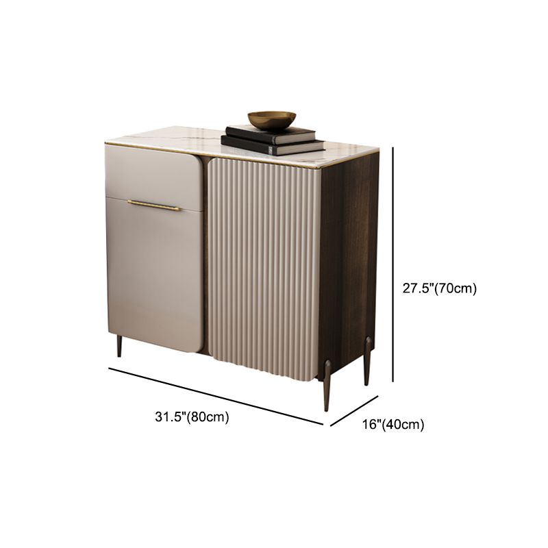 Artificial Wood Dining Room Sideboard Cabinet Modern Credenza with Drawer and Storage