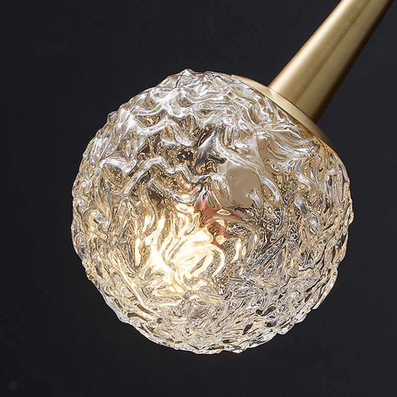 Nordic Style Crystal Wall Light Gold Globe Wall Sconce for Living Room