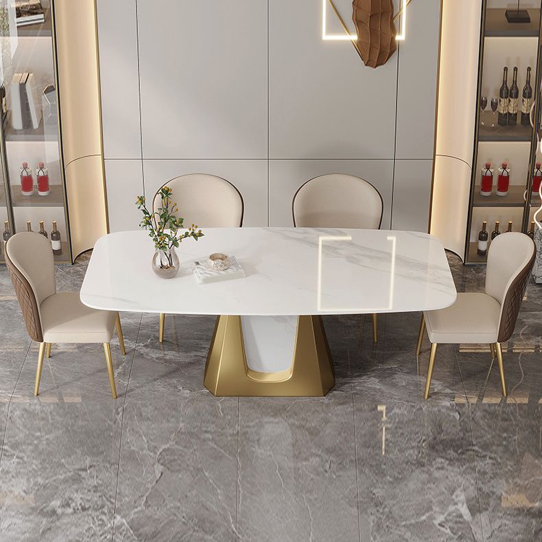 1/3/4/5/7 Pieces Luxurious Rectangle Dining Set Sintered Stone Top Dinette Table Set