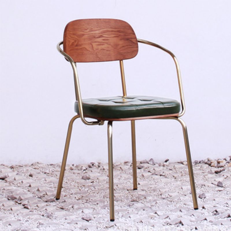 21.85" Wide Industrial Style Single Sofa Chair Basic Four Leg Fixed Back Arm Chair