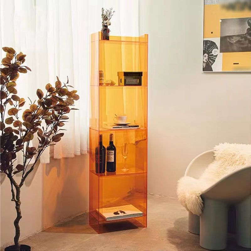 Vertikal geschlossener Standard -Buchhandel Glam Acryl -Bücherregal für zu Hause