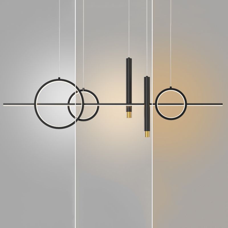 Apparecchi di illuminazione moderna a led isola a led lampada lampadario lineare per sala da pranzo