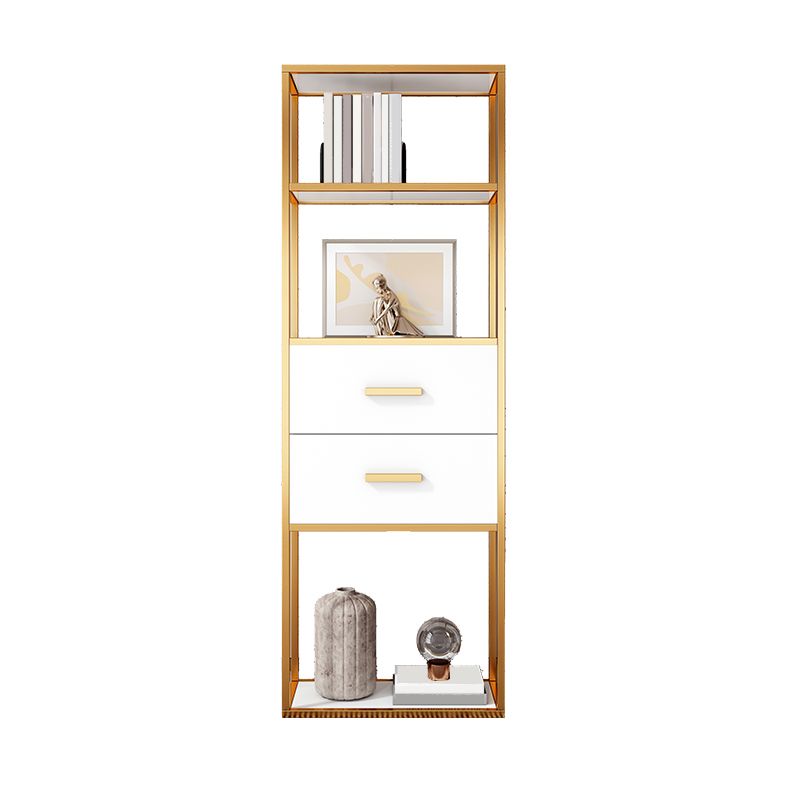 78.74"H Bookshelf Contemporary Style Bookcase with 2 Drawers for Home Office