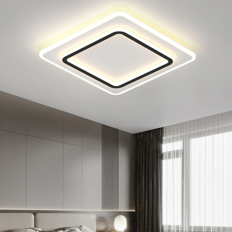 Modern Style Geometrical Flush Ceiling Lights 1-Light Acrylic Flush Mount Led Fixture