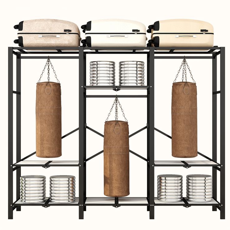 Stainless Steel Frame Wardrobe Armoire Modern Style Wardrobe Cabinet with Clothing Rod