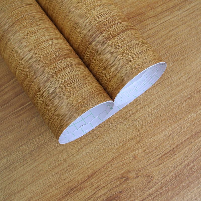 Faux Wood Wallpaper Roll Peel and Paste Industrial Living Room Wall Decor, 6.5 sq-ft