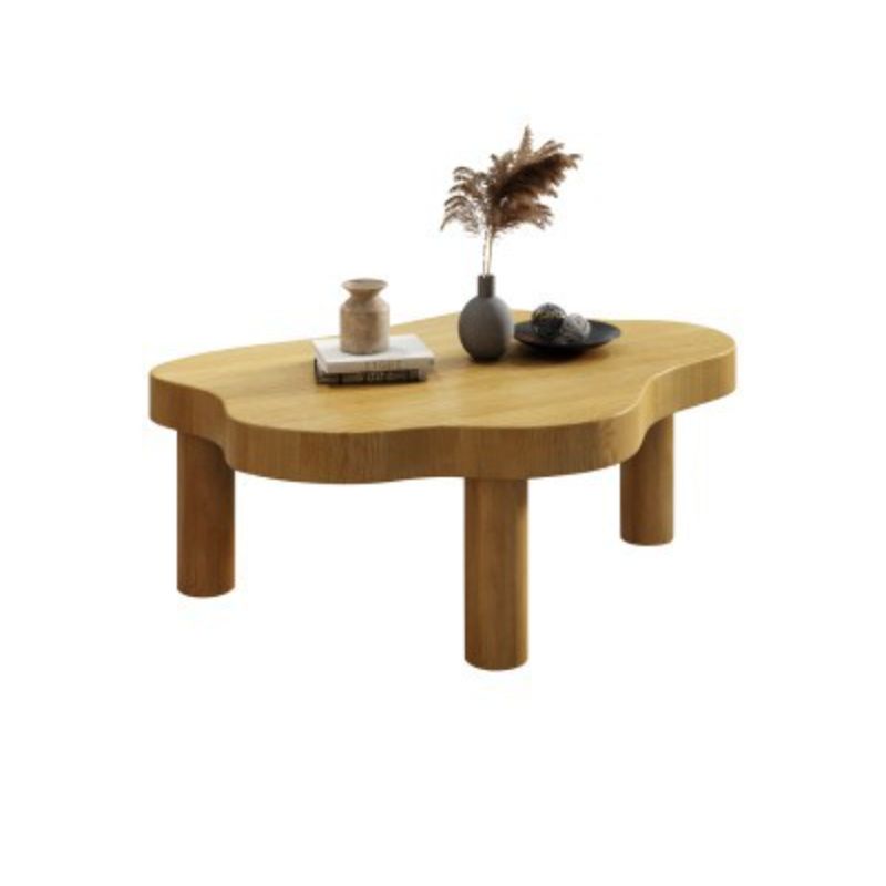 Nordic 3 Legs Cocktail Table Solid Wood Geometric Single Coffee Table