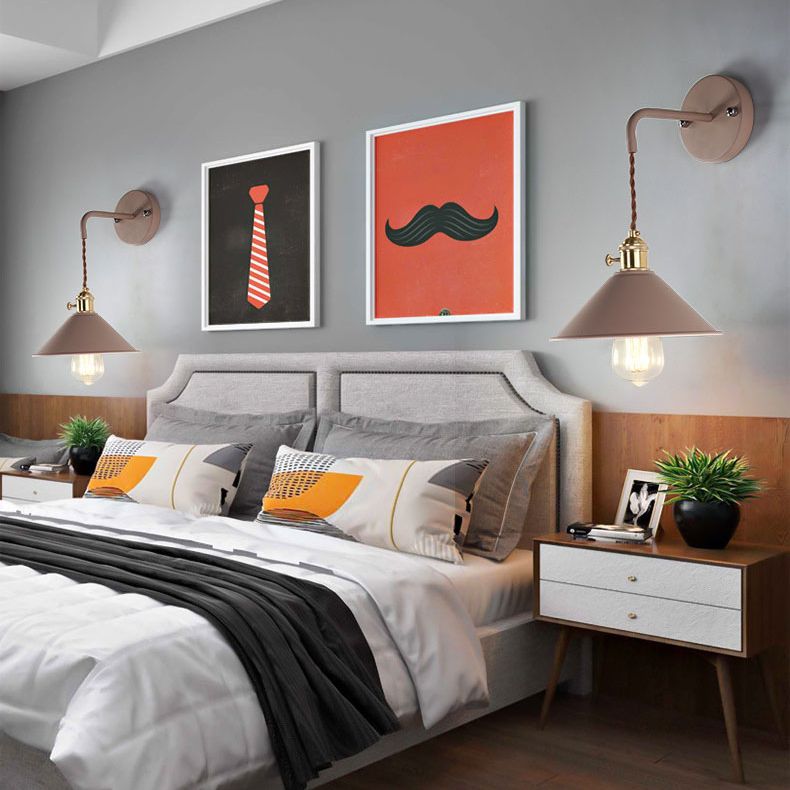 Cone Wall Light Sponce Nordic Minimalist Style Metal 1 Light Sponces
