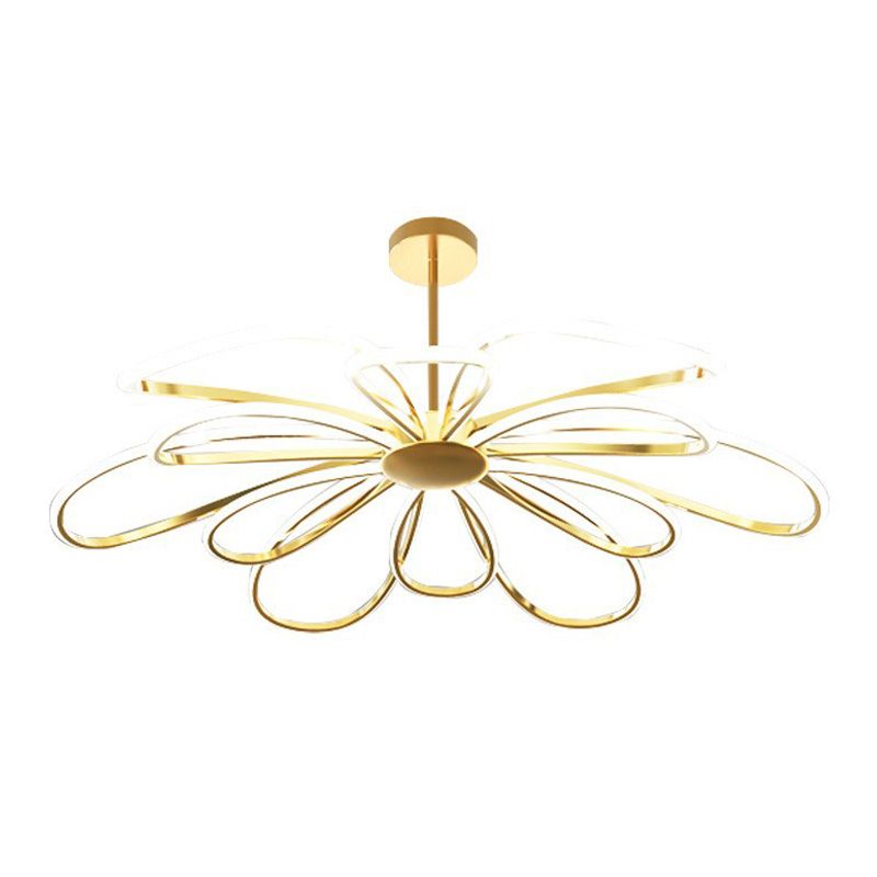 Floral Metal Hanging Chandelier Nordic Style LED Pendant Chandelier for Living Room