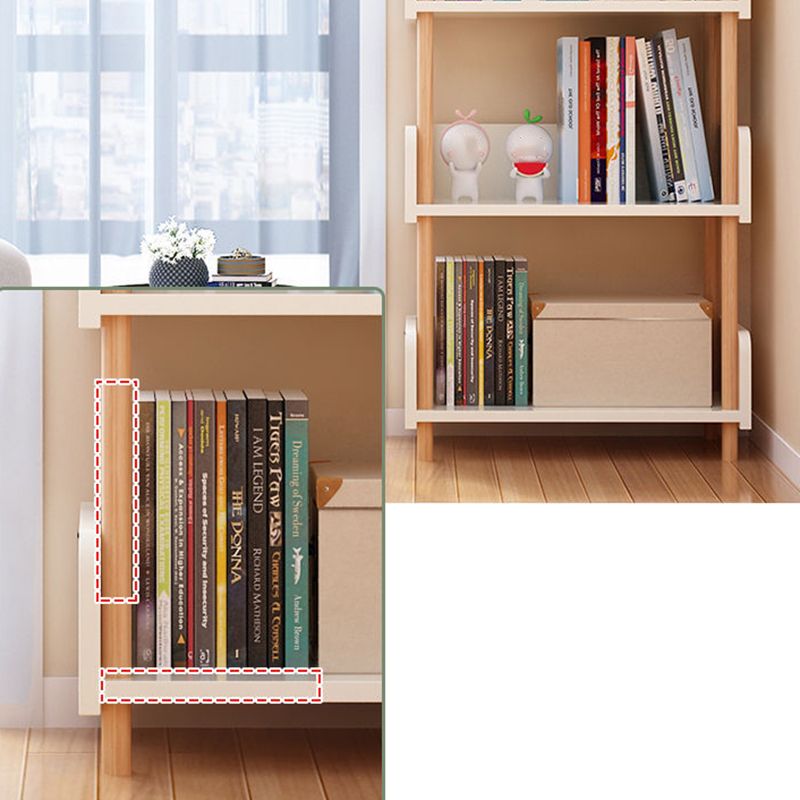 Modern Etagere Shelf Bookcase Engineered Wood Open Bookcase for Study Room