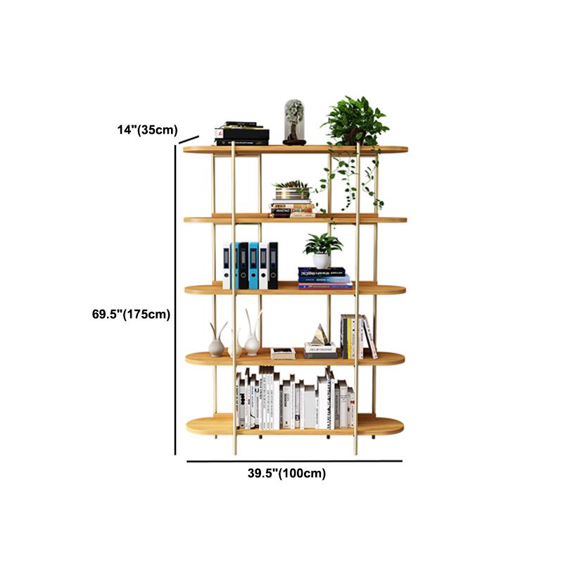 Etagere Bookcase Scandinavian Open Back Bookshelf with Shelves