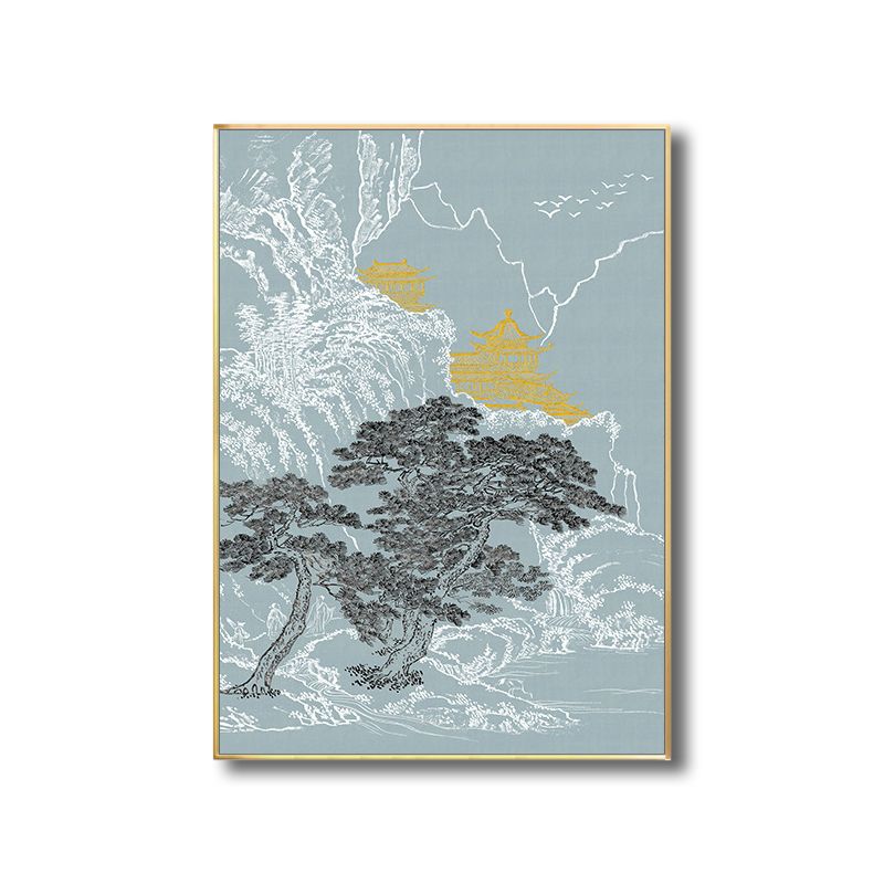 Asian Style Trees Canvas Light Color Dining Room Painting, Multiple Sizes Options