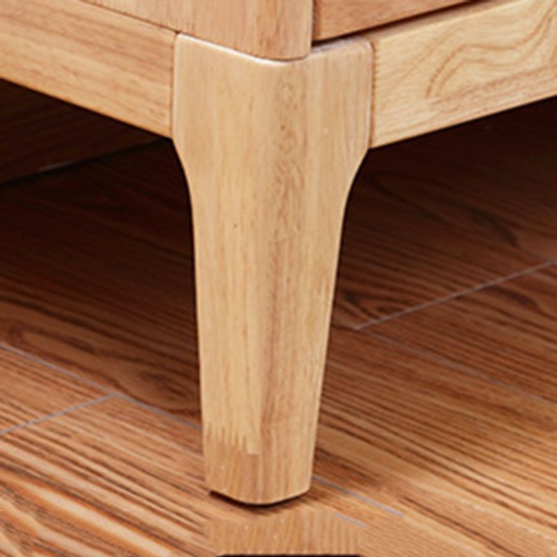 Contemporary Storage Chest Home Rubber Wood Chest with Drawers