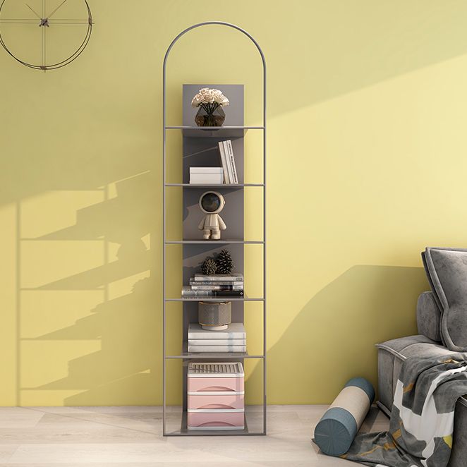 Modern Style Bookshelf Closed Back Metal Bookcase for Living Room