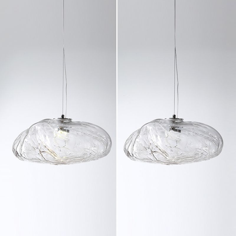 Pendentif en verre nordique en forme de nuage en forme de verre à couches