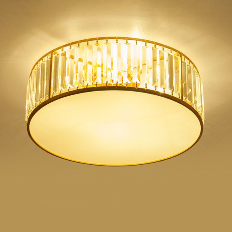 Lámpara de araña de cristal circular moderna y sencilla, cuerpo de lámpara de hardware de la Sala de estar