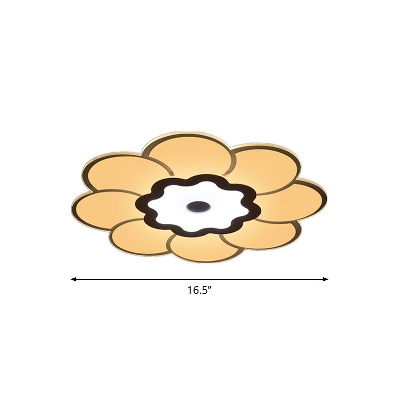 16.5 "/20.5" /31 " Breed Bloemen Plafond Lamp Eenvoudige Stijl Acryl Wit LED Flush Mount Verlichting in Warm/Wit Licht