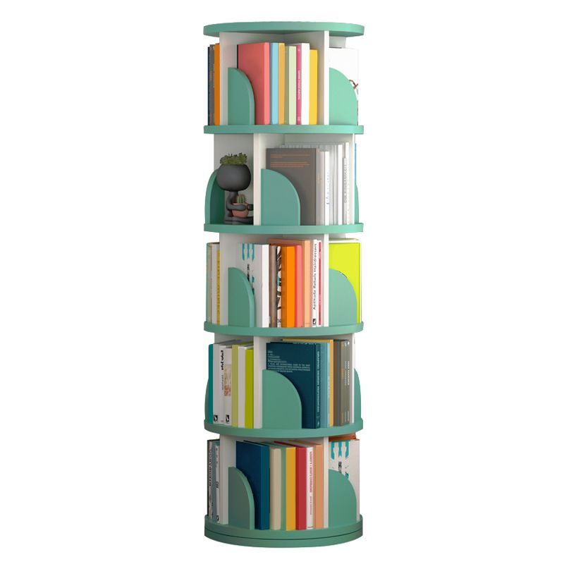 Open Wooden Bookshelf Modern Home Living Room Revolving Bookcase
