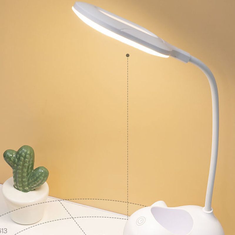 Lámpara de mesa de lectura creativa moderna Luz de mesa de elefante de 1 luz con puerto USB