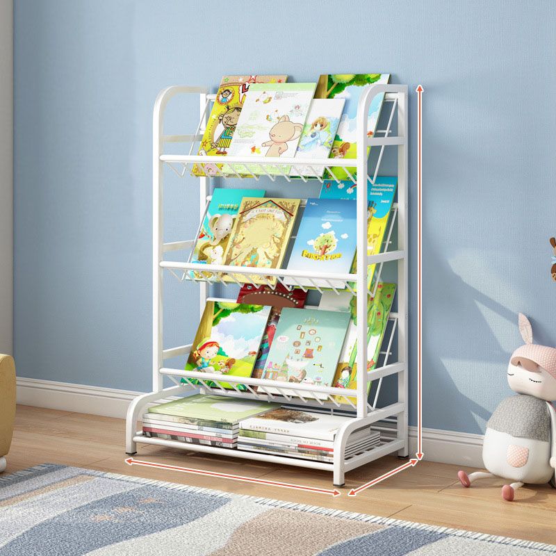 Metal Bookcase Matter Finish Contemporary Etagere Shelf Bookcase