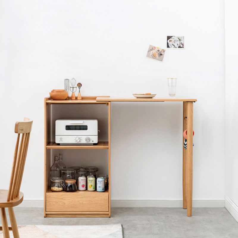 Modern Dining Table Solid Wood Dining Table for Dining Room with Storage