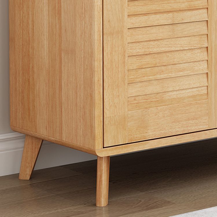 Contemporary Solid Wood Accent Cabinet with 2 Drawers and Doors